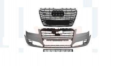 Audi a8 d4 4f lift 2013-2017 бампер передний перед фото №1