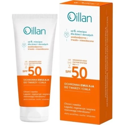 OILLAN SUN MLECZKO DO OPALANIA DO TWARZY I CIAŁA SPF50 100ML