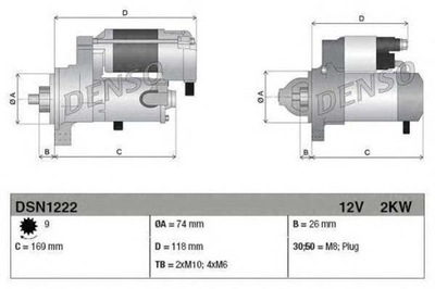Стартер denso dsn1222 фото №1