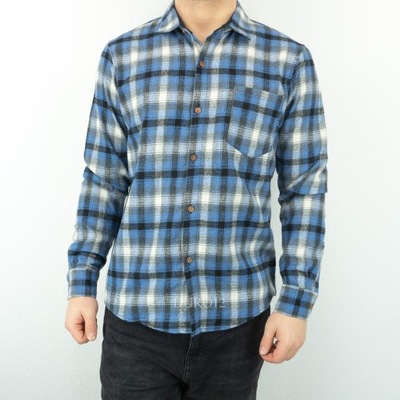 SSLR Koszula męska casual krata Rozmiar L