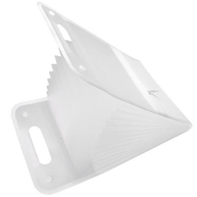 PRZENOŚNY ORGANIZER NA DOKUMENTY Z PRZEGRÓDKAMI W KOLORZE BIAŁYM