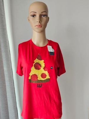 ABERCROMBIE KIDS CZERWONY T-SHIRT 15/16 ZZA