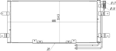 Радіатор кондиціонера / конденсатор hart hl-613 фото №1