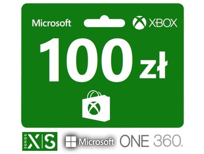 Xbox 100 zł Karta podarunkowa - X1 Series X S One 360 - Microsoft Store