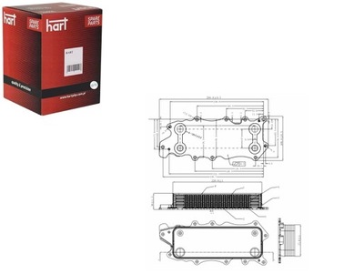 Радиатор масла mercedes w204 07- hart фото №1