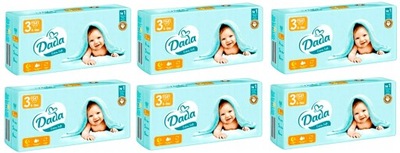 6x Pieluszki Pieluchy Dada Extra Soft Midi 3 4-9kg 54szt