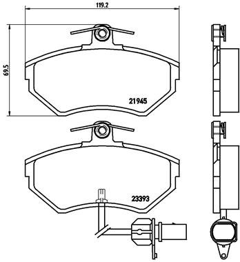 КОЛОДКИ HAM. ПЕРЕДНЯЯ VW PASSAT 99-00 1,6-1,9TDI Z ДАТЧИК