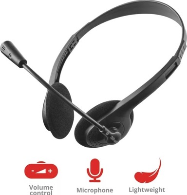 SŁUCHAWKI TRUST PRIMO CHAT HEADSET DO PC I LAPTOPA