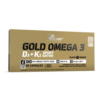 Olimp Gold Omega 3 D3 + K2 - 60 kapsułek