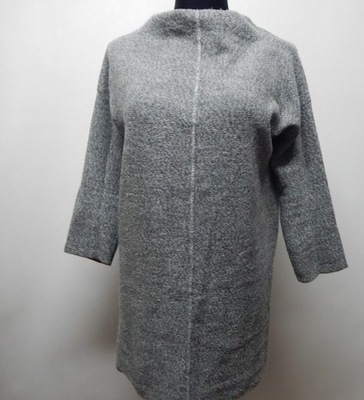 MADE IN ITALY sweter long tunika szary 40/L