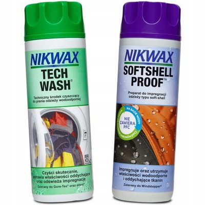 Zestaw Nikwax Tech Wash + SoftShell Proof 2x300ml