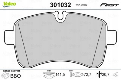 PADS BRAKE IVECO DAILY 2006+ REAR VA301032  