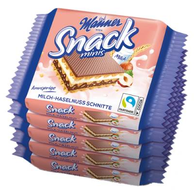 Manner Snack Milch-Haselnuss Schnitte 5szt 125g