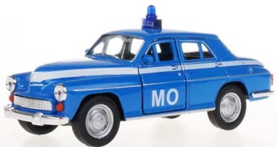 METALOWY MODEL AUTO Z EPOKI PRL MILICJA MO 1:34