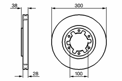 BOSCH DISCOS DE FRENADO 2 PIEZAS PARTE DELANTERA INFINITI QX4 MAZDA 3 NISSAN NAVARA  