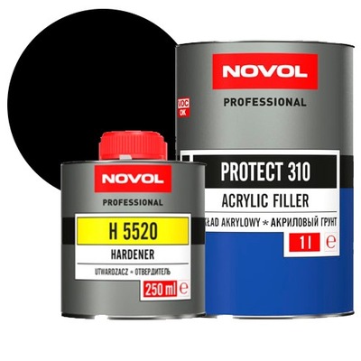 NOVOL PROTECT 310 podkład akrylowy CZARNY 1L + utw