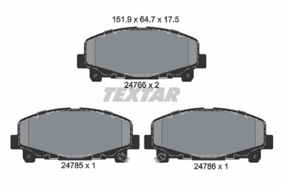 КОЛОДКИ ТОРМОЗНЫЕ HONDA ACCORD 2476601 TEXTAR TEXTAR 2476601 КОМПЛЕКТ КОЛОДОК