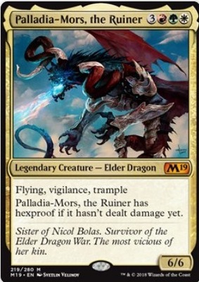 MTG Palladia-Mors, the Ruiner M19 Mythic dragon