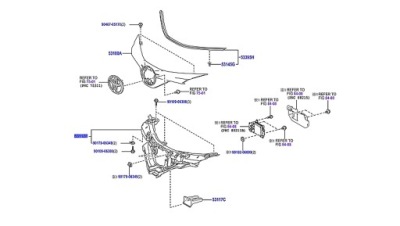 C-hr 20-23 підсилювач основа каркас решітка решітка радіатора радар бампер перед фото №1
