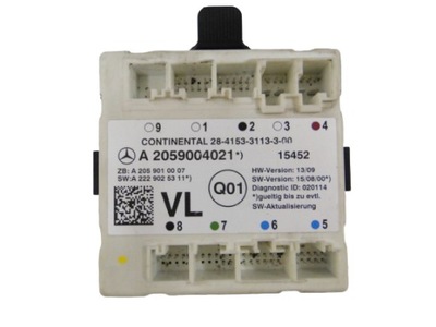 Mercedes w205 glc 253 модуль дверь a2059004021 фото №1