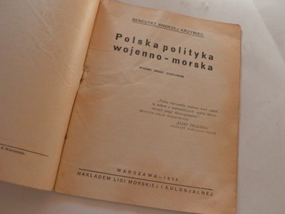 1934 POLSKA POLITYKA WOJENNO MORSKA