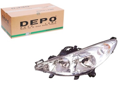 DEPO FARO PEUGEOT 207 H1 H7 W5W PY21W 06-15 L  