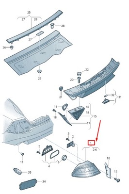 Audi rs7 sportback 4g rear left задний фонарь 4g8945095e фото №1