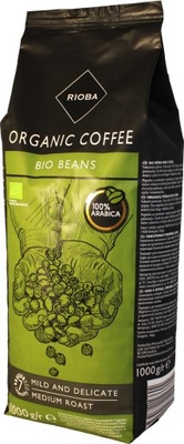 Kawa ziarnista ekologiczna RIOBA ORGANIC COFFEE BIO 1KG