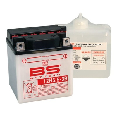 АККУМУЛЯТОР BS BATTERY 12N5.5A-3B 5,5AH 55A