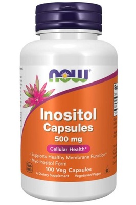 NOW Foods Inositol 500mg INOZYTOL Witamina B-8 B8 100 vegekaps