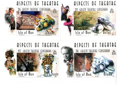 ISLE OF MAN- 100-lecie teatru "Gaiety", 6 czystych pocztówek PHQ, 2000