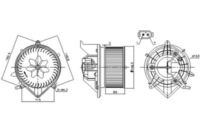 NISSENS VENTILADOR SOPLADORES MINI R56 R57 R58 R59 CLUBMAN R55 CLUBVAN  