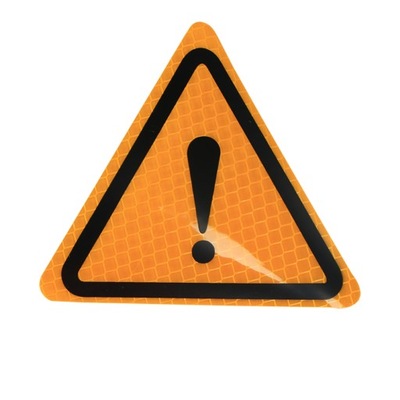 Triangle Exclamation Mark Warning Sign Decoration 