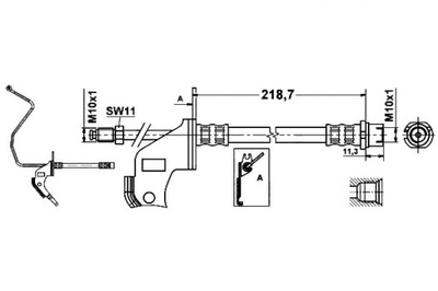Ate шланг тормозной elast. opel astra h astra h фото №1