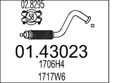 MTS 01.43023 TUBE EXHAUST  