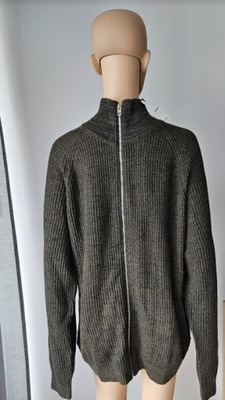 JACK&JONES SWETER ZASUWANY W PRĄŻKI XXL ZZA