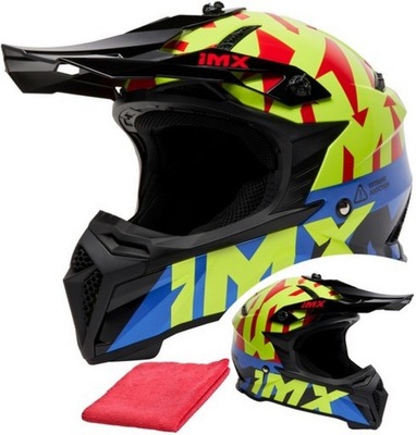 CASCO CROSS/ATV IMX FMX-02 BLACK/BLUE/RED XL  