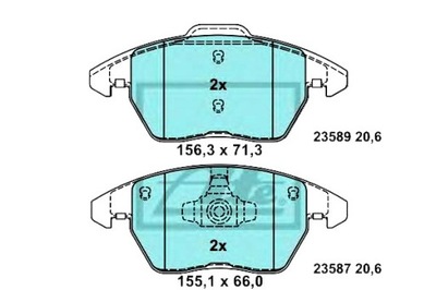 ATE TRINKELĖS STABDŽIŲ KERAMINĖS AUDI A1 SEAT IBIZA 