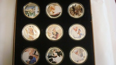Kolekcja BEATYFIKACYJNA Jana Pawła II 9 numizmatow