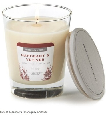 Świeca zapachowa sojowa Mahogany & Vetiver Candle-Lite