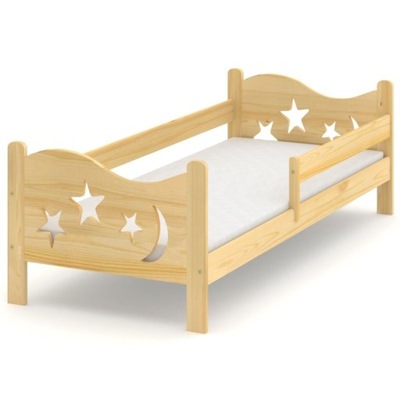 Łóżko dziecięce 180x80 cm sosnowe Gwiazdka