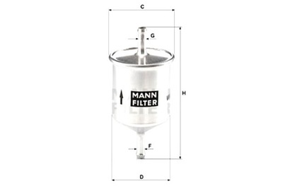 MANN-FILTER ФИЛЬТР ТОПЛИВА MERCEDES A W169 B SPORTS TOURER W245 VOLVO