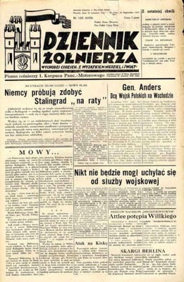 Dziennik Żołnierza nr 125 658 29 września 1942