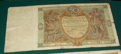 50 złotych 1929, seria: B.K.