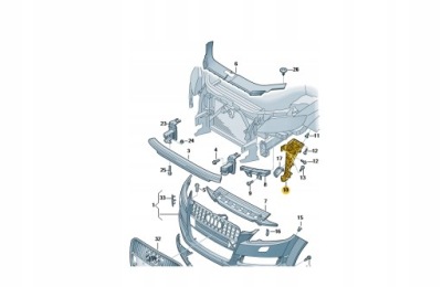 Напрямна бампера правий перед audi q7 4l0807284b aso фото №1