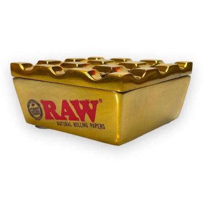 Metalowa popielniczka RAW Regal złota