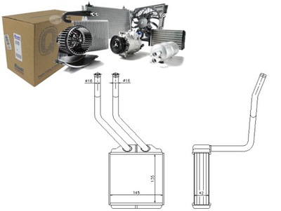Обігрівач 145x135x42 ford transit transit tour фото №1