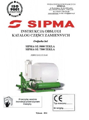 SIPMA OZ 5000...7500 'Tekla' - instrukcja\/katalog фото