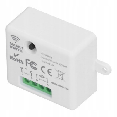 433 MHz 10A Mini moduł przełączający Inteligentny
