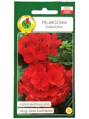 Pelargonia rabatowa czerwona 10 nasion PNOS